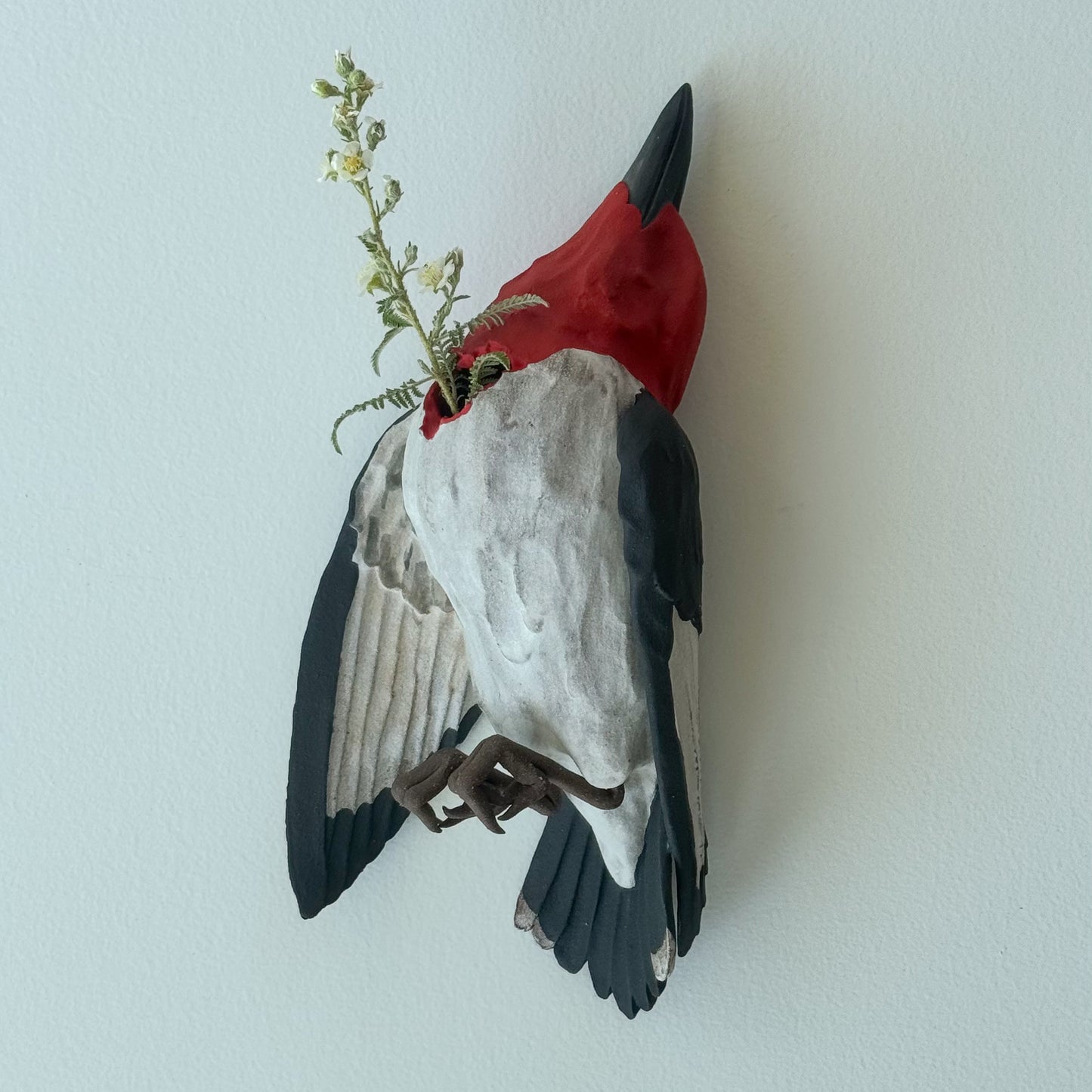 Red-headed Woodpecker Wall Bud-Vase