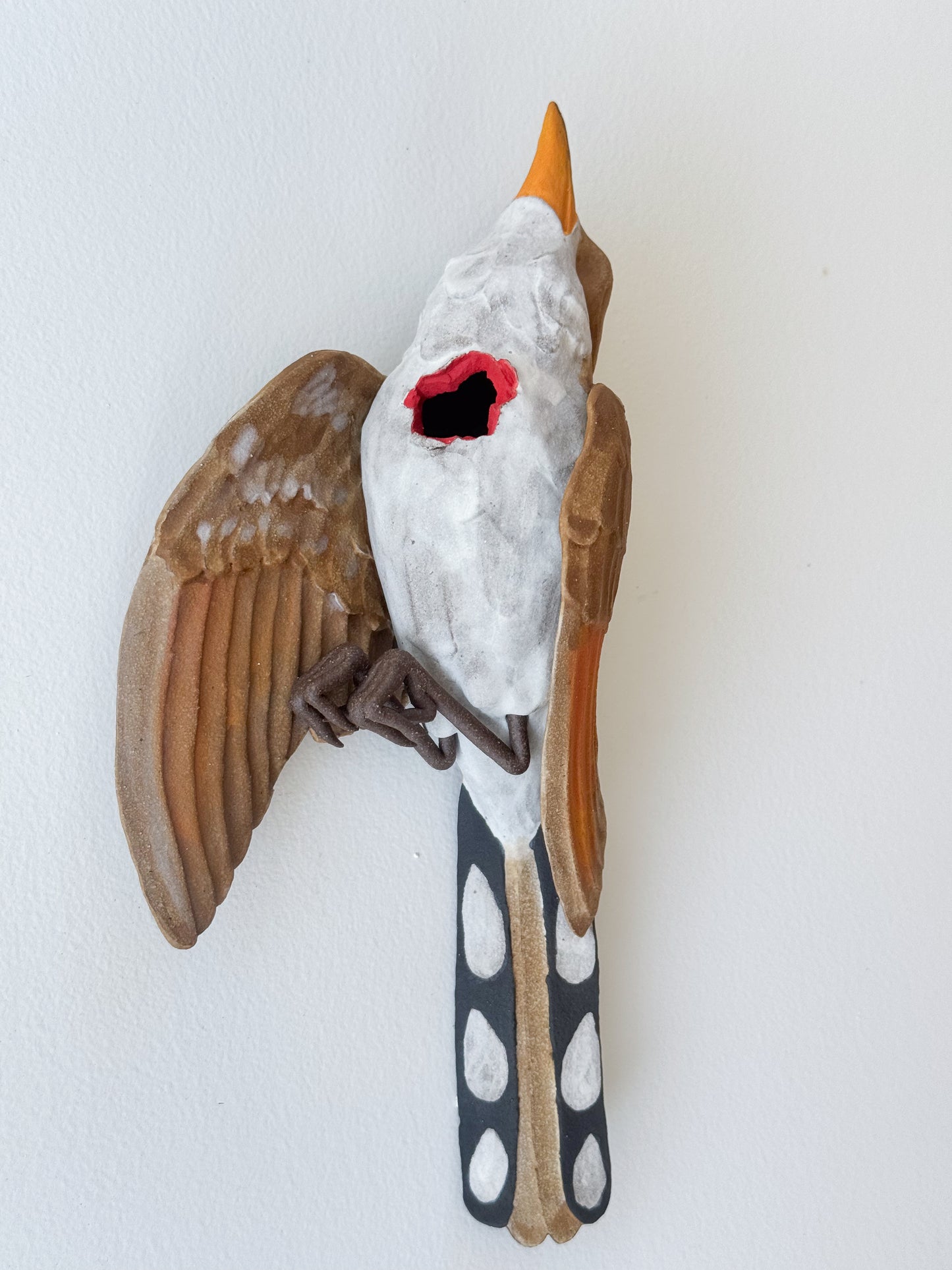 Yellow-billed Cuckoo Wall Bud-Vase