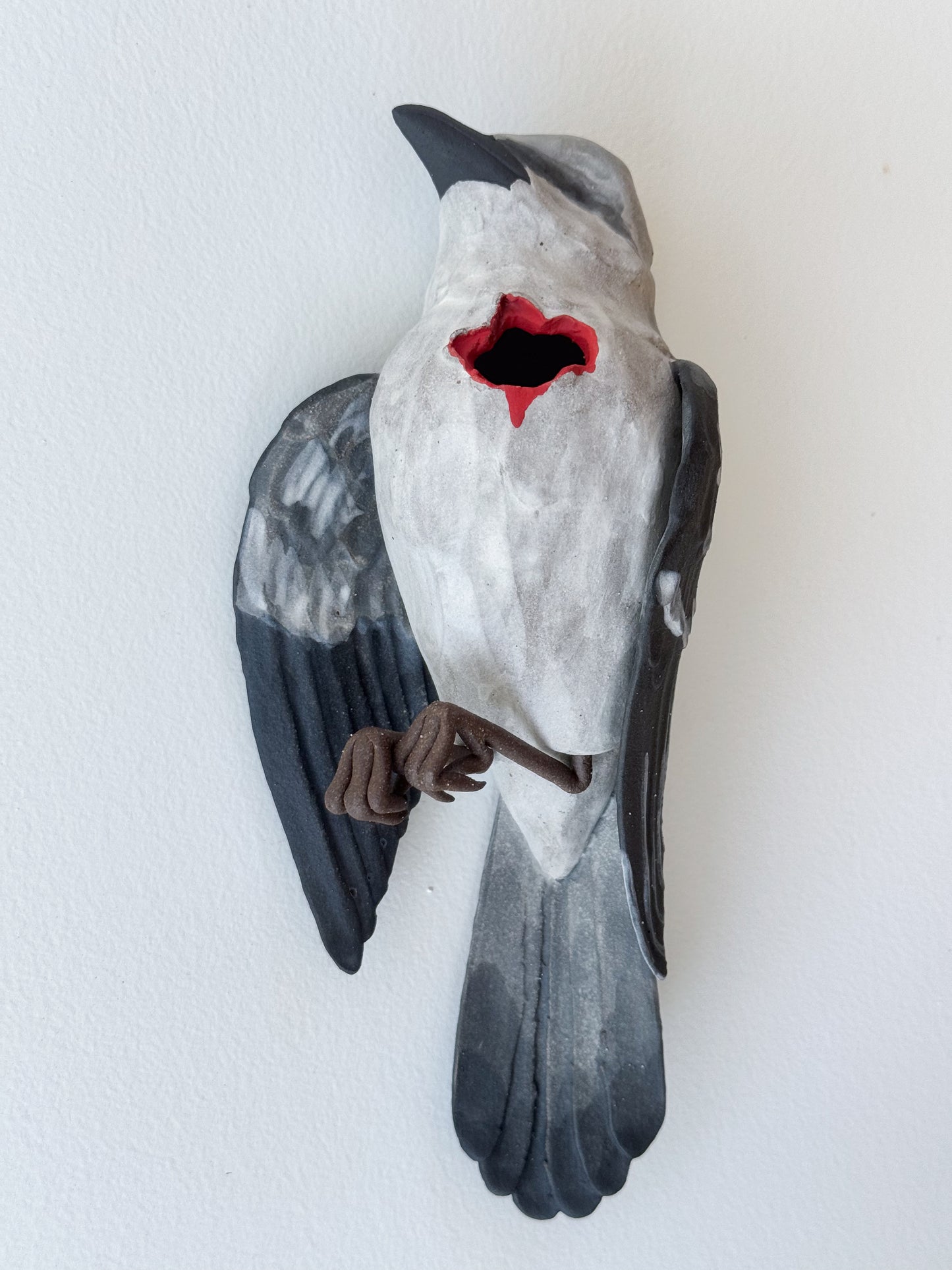 Northern Mockingbird Wall Bud-Vase