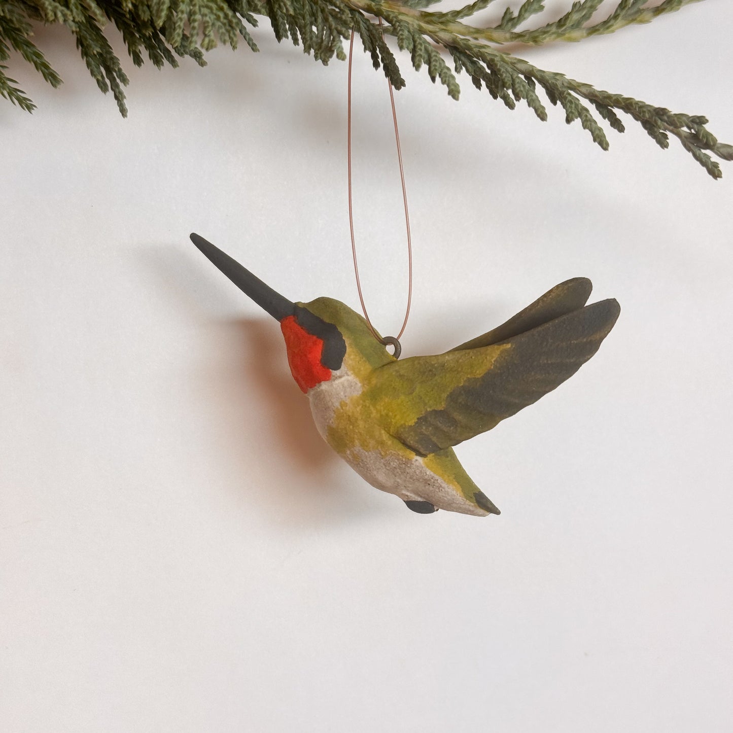 Ruby-throated Hummingbird Ornament