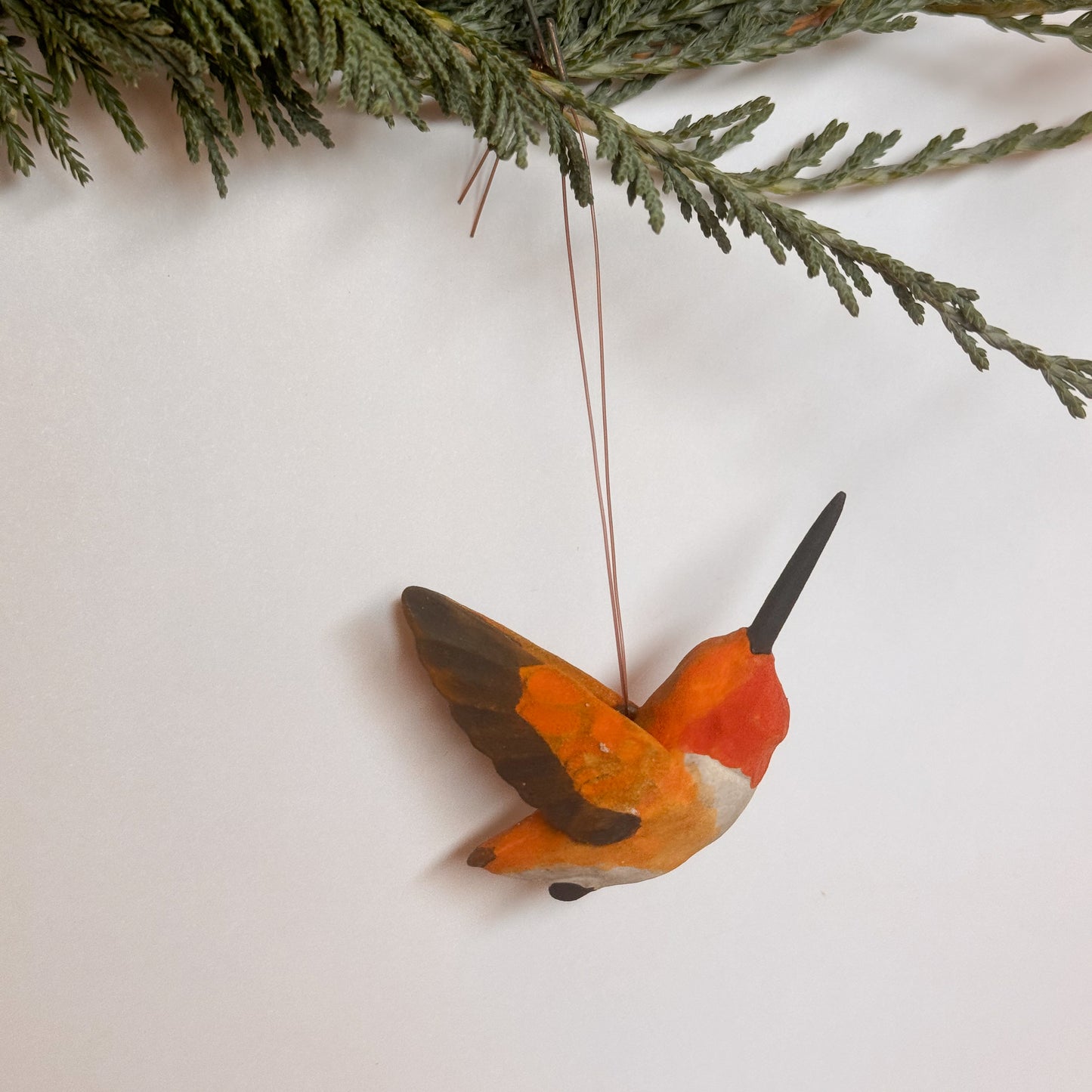 Male Allen's Hummingbird Ornament