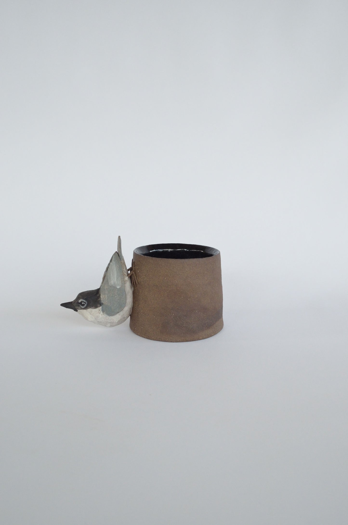 Tree-Clinging Bird-Handled Cup - made to order!