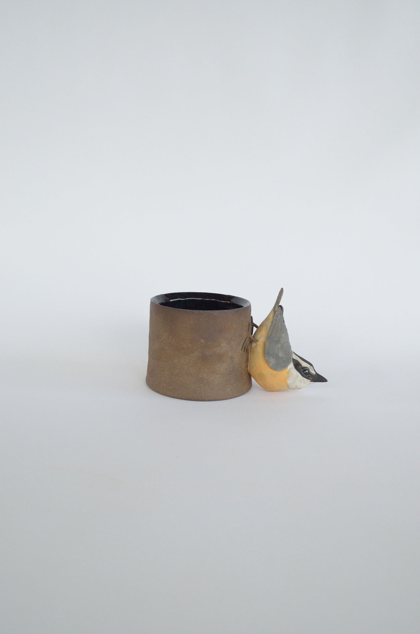 Tree-Clinging Bird-Handled Cup - made to order!