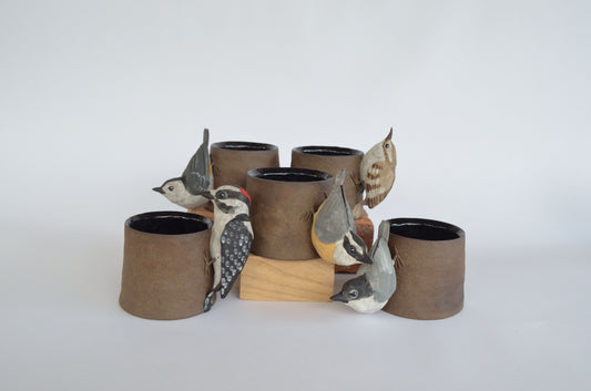 Tree-Clinging Bird-Handled Cup - made to order!