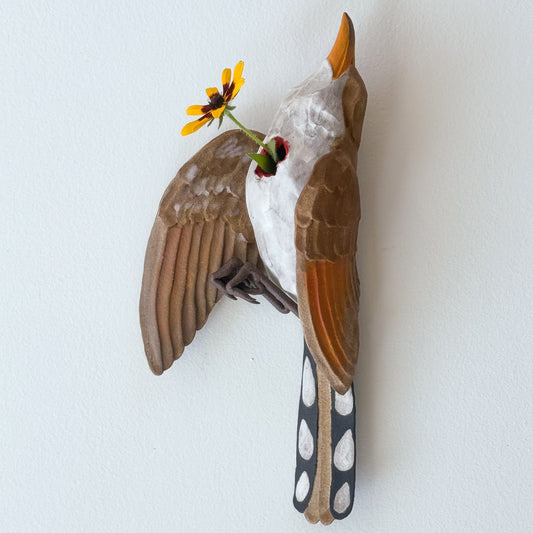 Yellow-billed Cuckoo Wall Bud-Vase