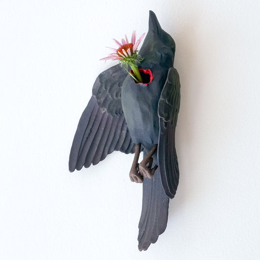 Common Grackle Wall Bud-Vase
