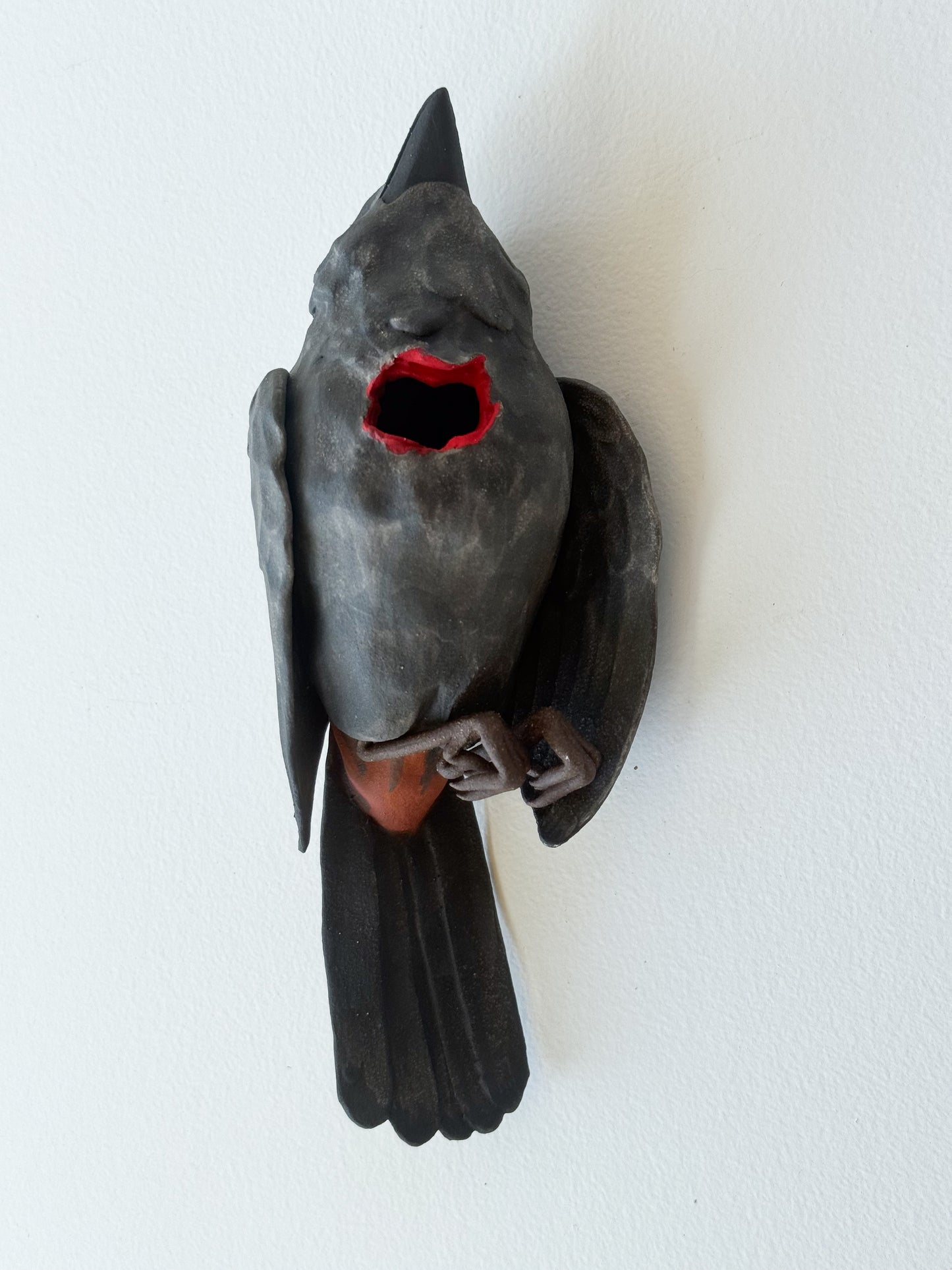 Gray Catbird Wall Bud-Vase