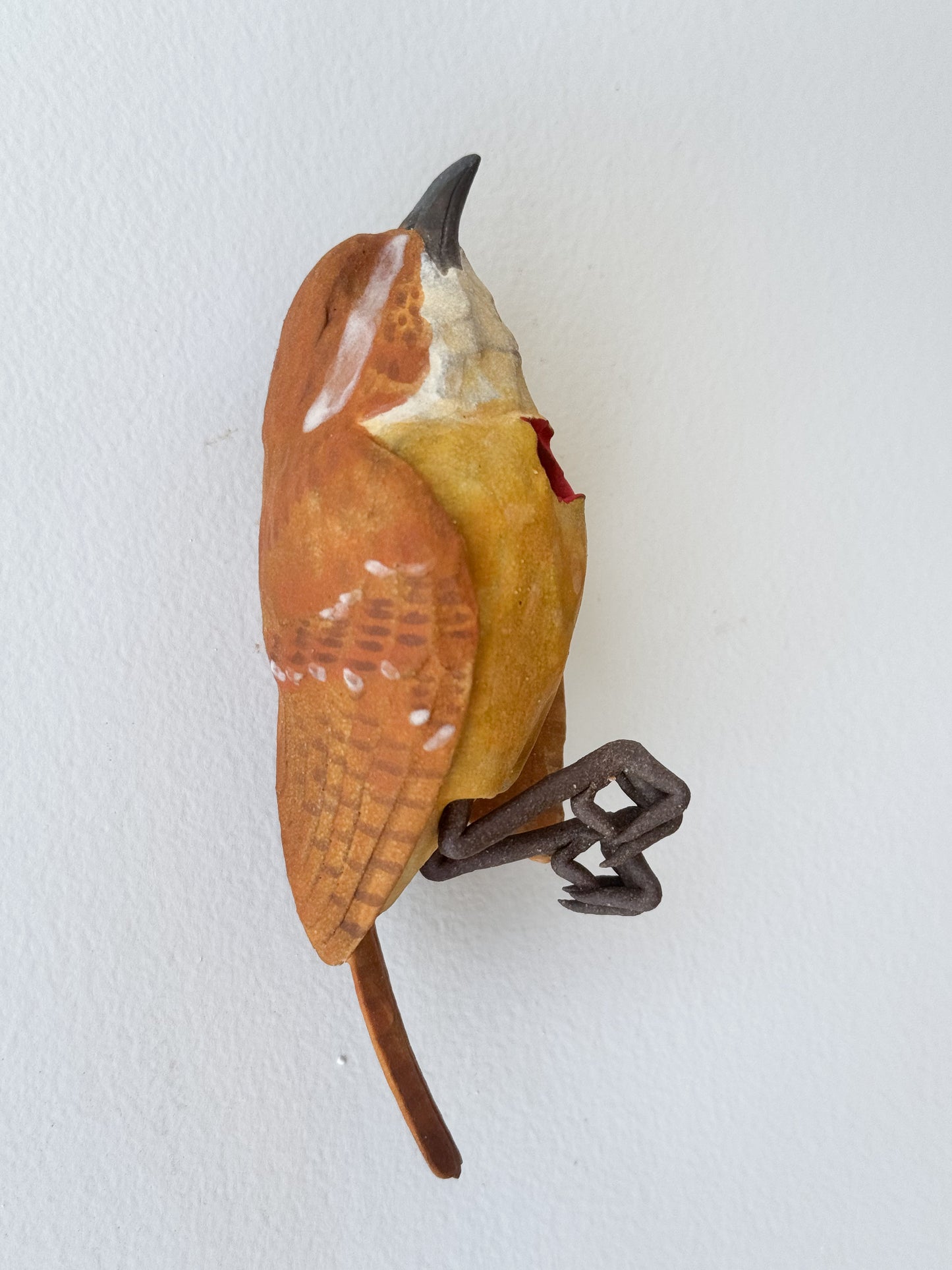 Carolina Wren Wall Bud-Vase