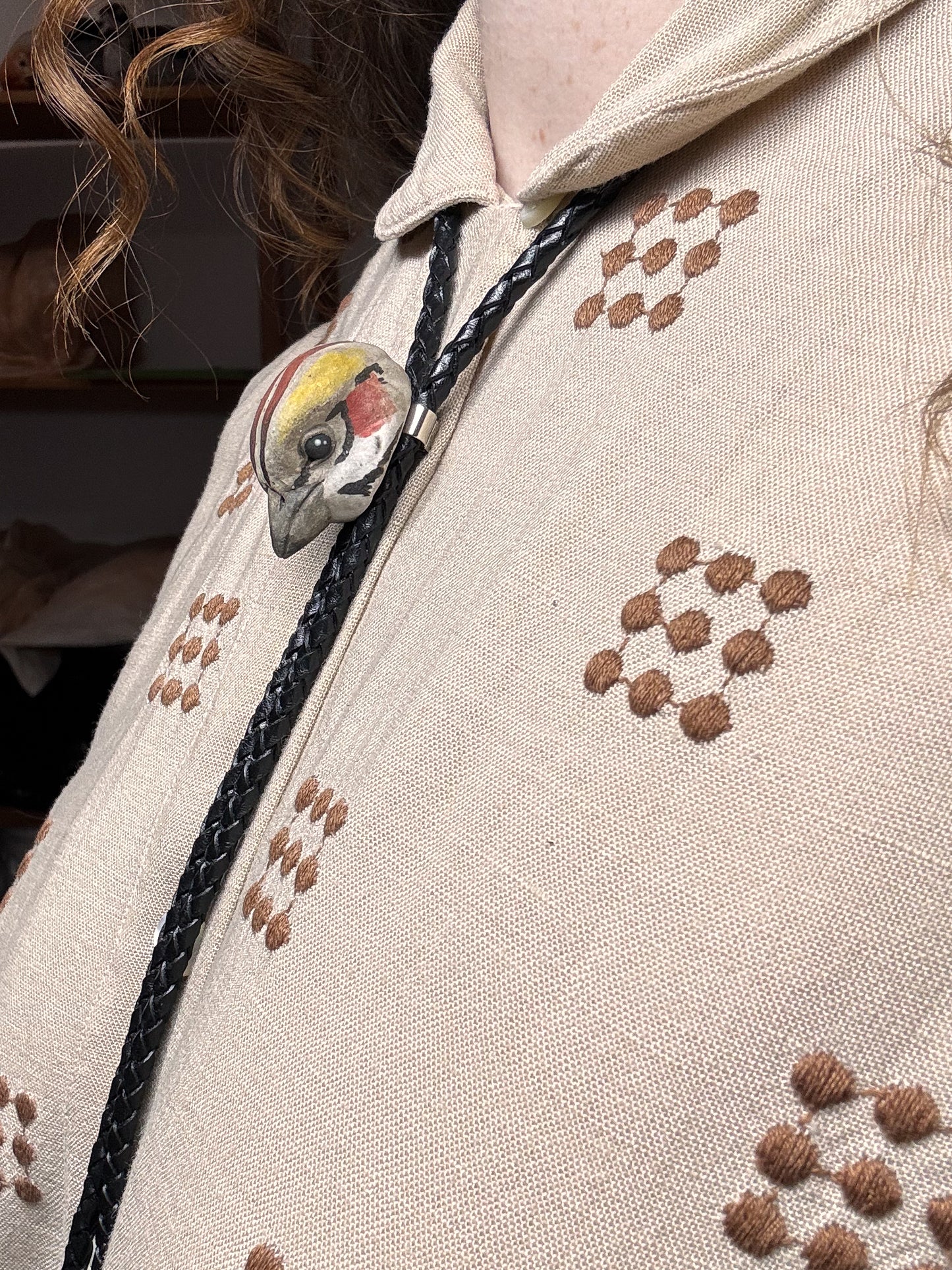 Lark Sparrow Bolo Tie