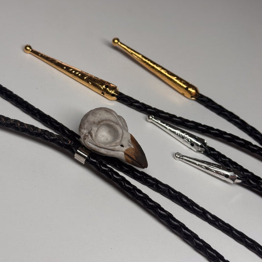 Vesper Sparrow Skull Bolo Tie