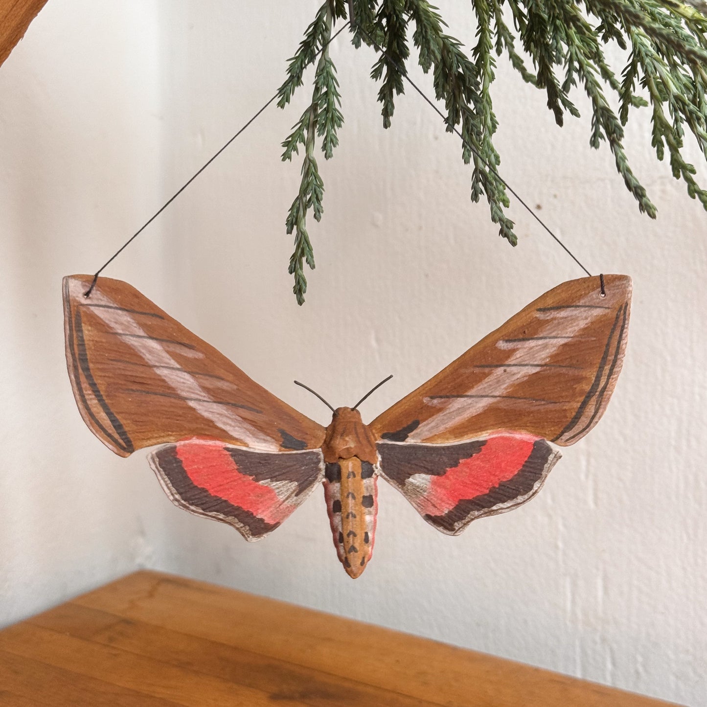 White-Lined Sphinx Moth Ornament