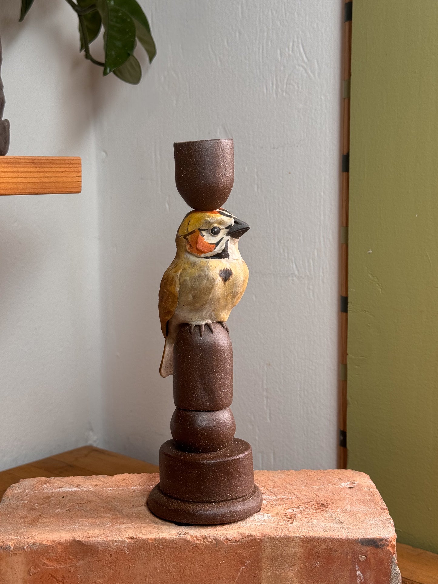 Lark Sparrow Candlestick