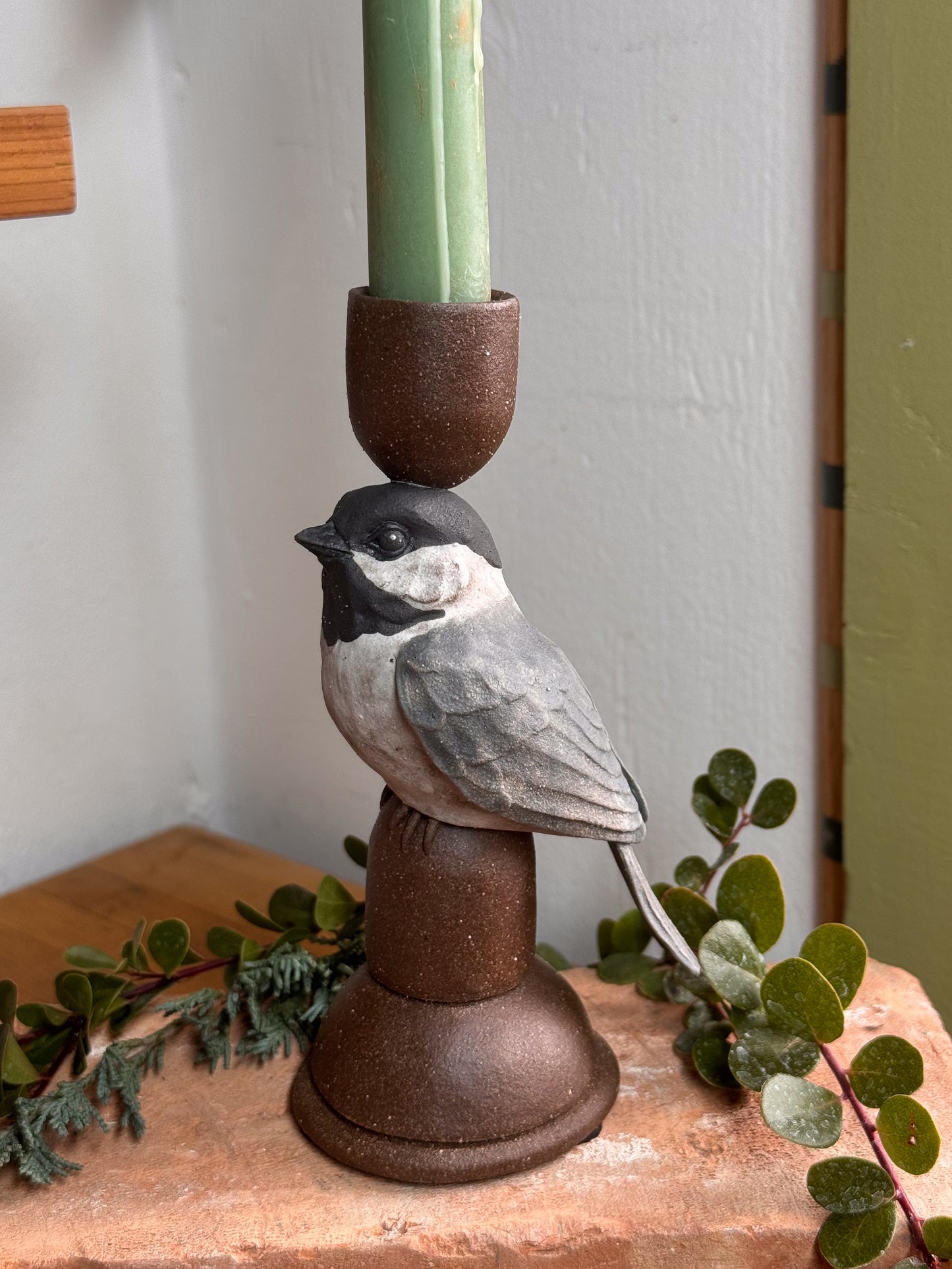 Black-Capped Chickadee Candlestick