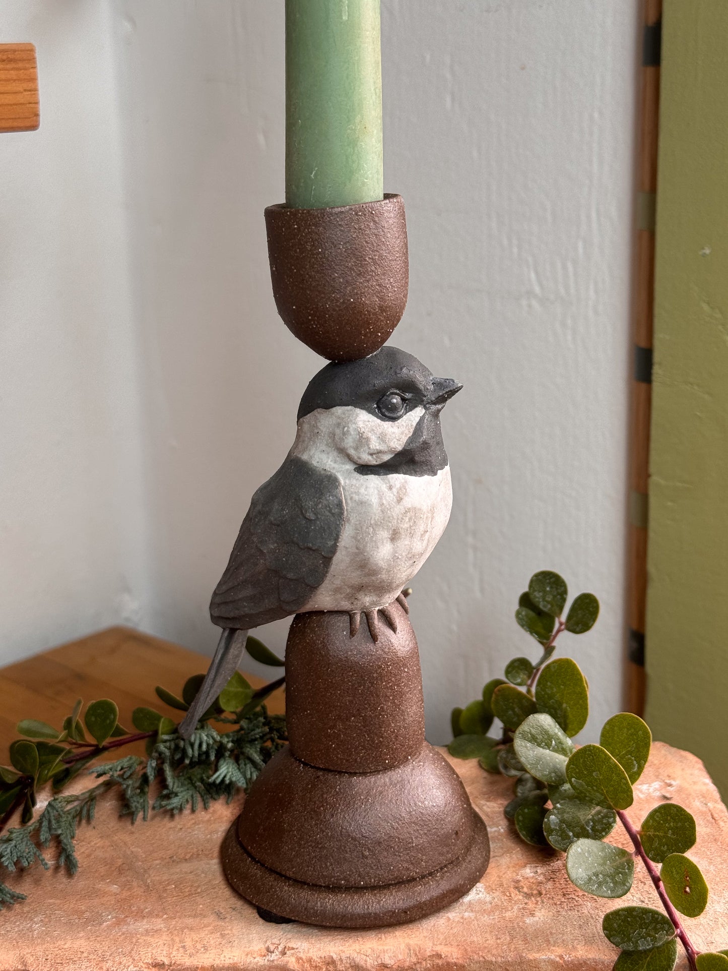 Black-Capped Chickadee Candlestick