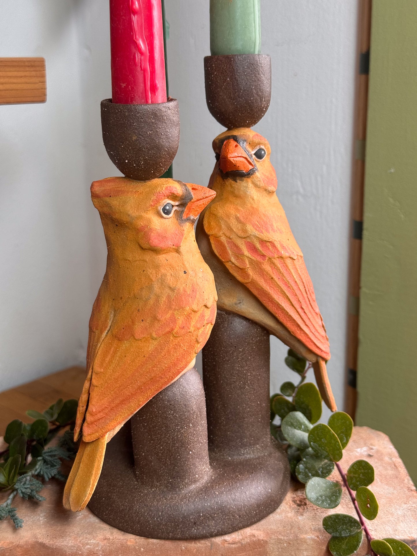 Lesbian Cardinals Candlestick