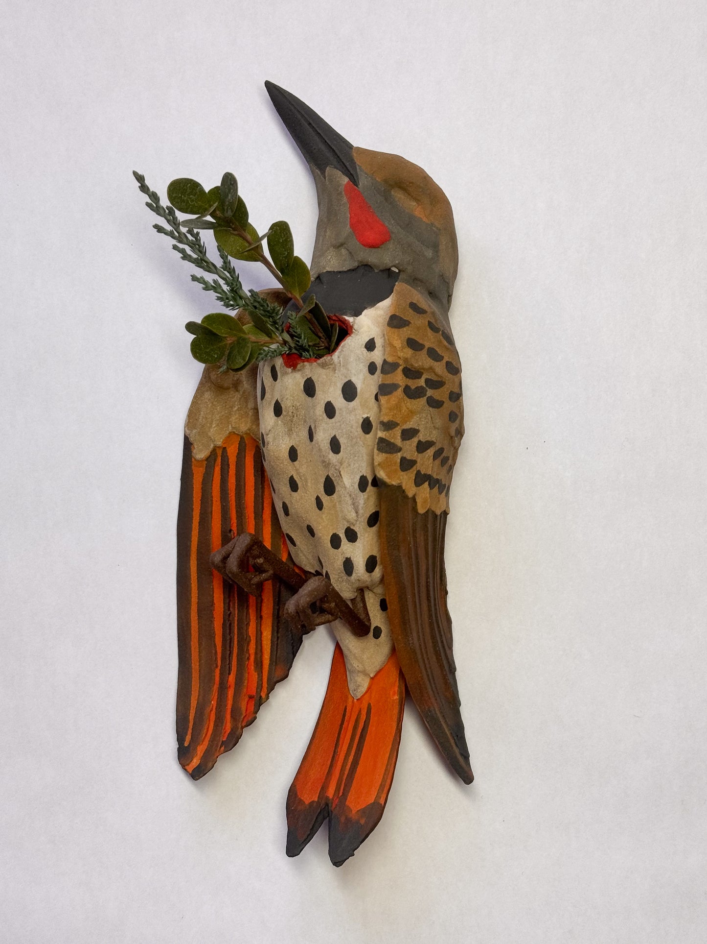 Northern Flicker Wall Bud-Vase