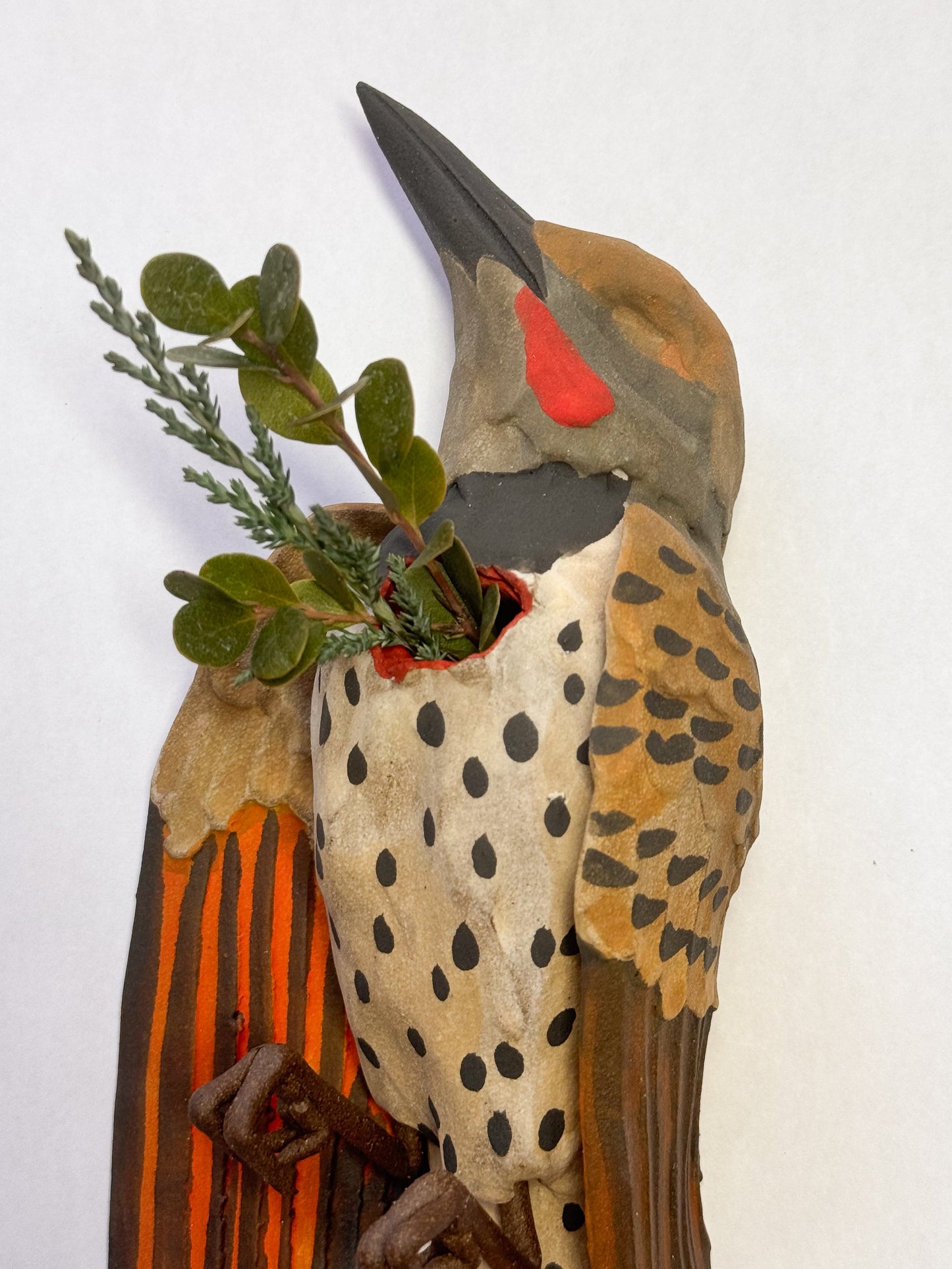 Northern Flicker Wall Bud-Vase