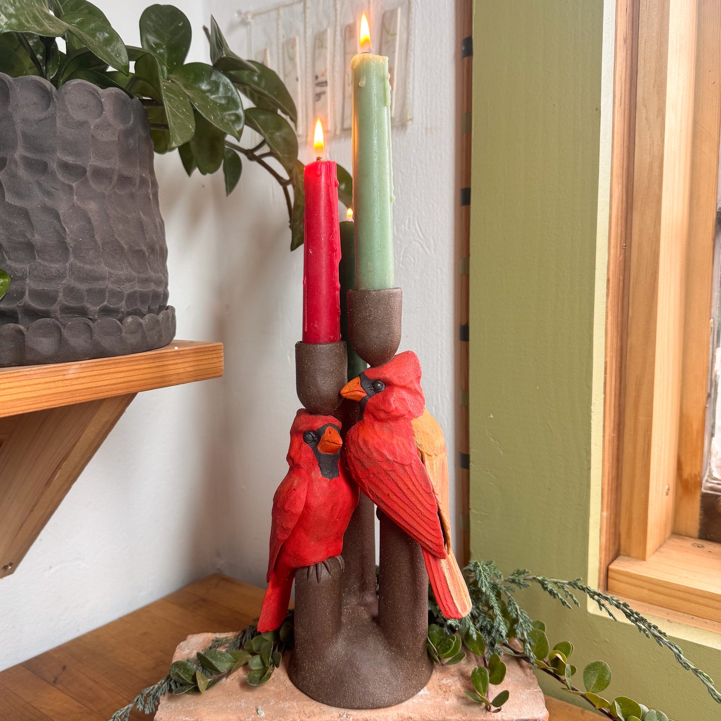 Queer Cardinals Candlestick