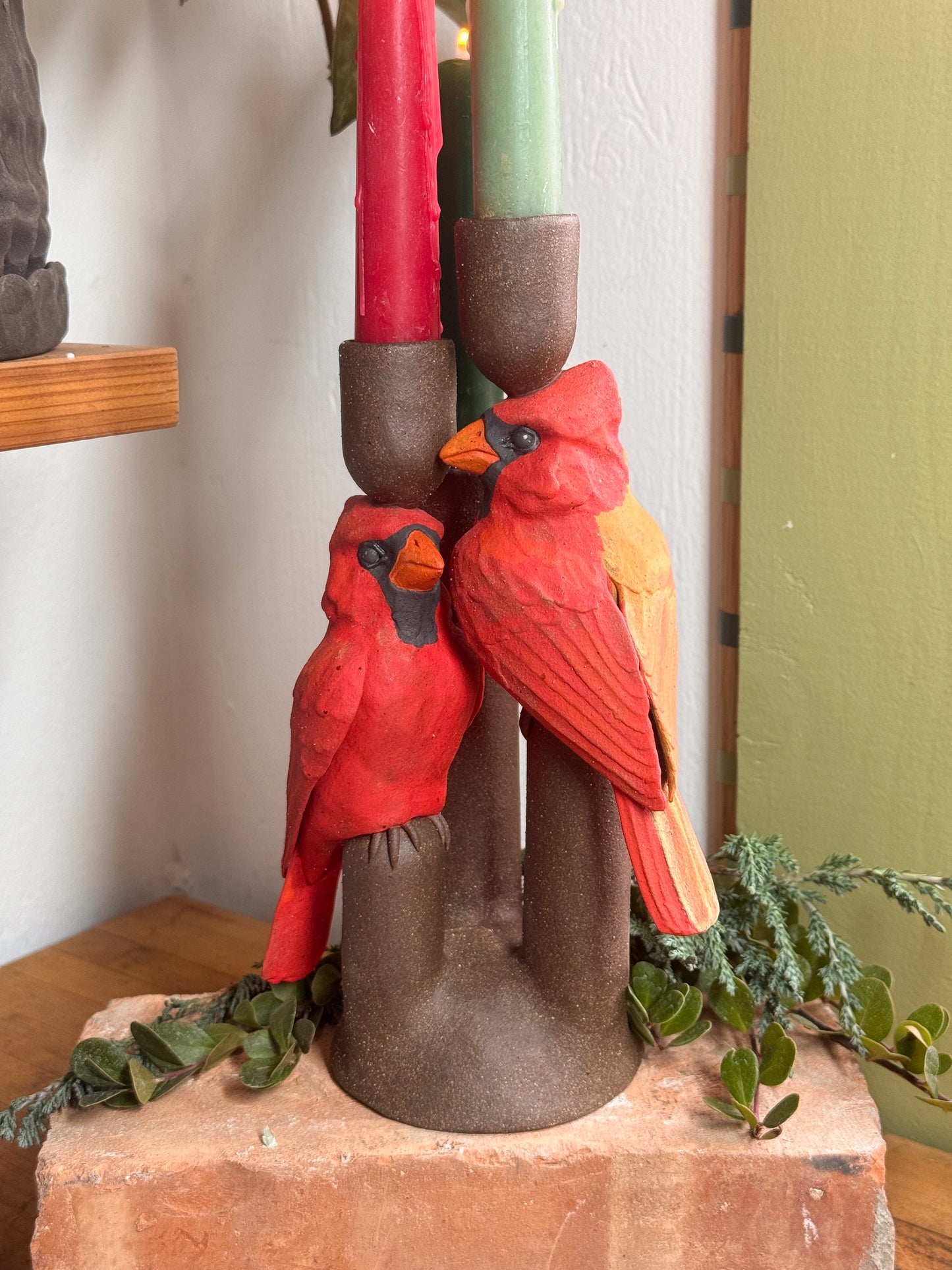 Queer Cardinals Candlestick