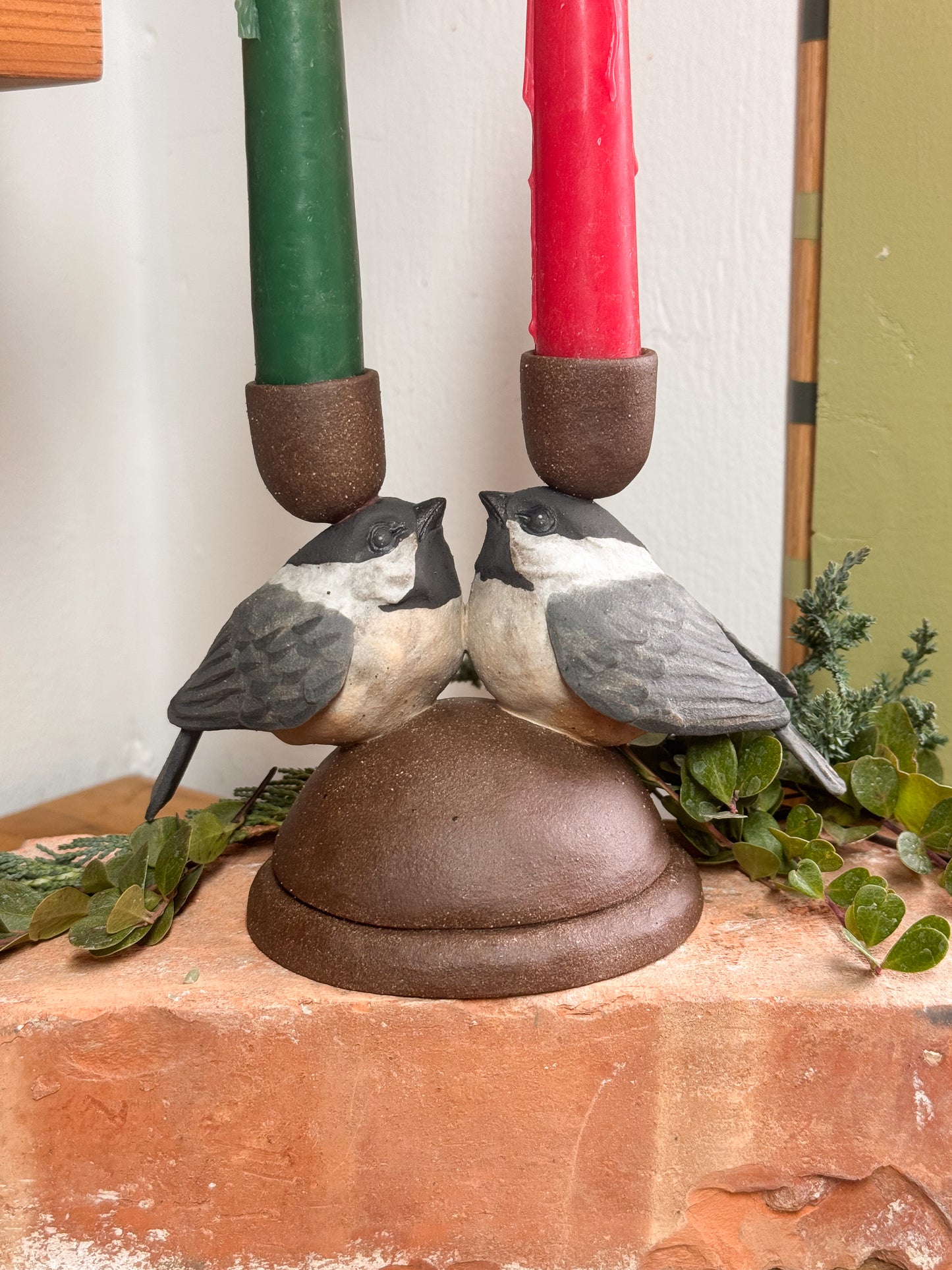 Black-Capped Chickadees Candlestick