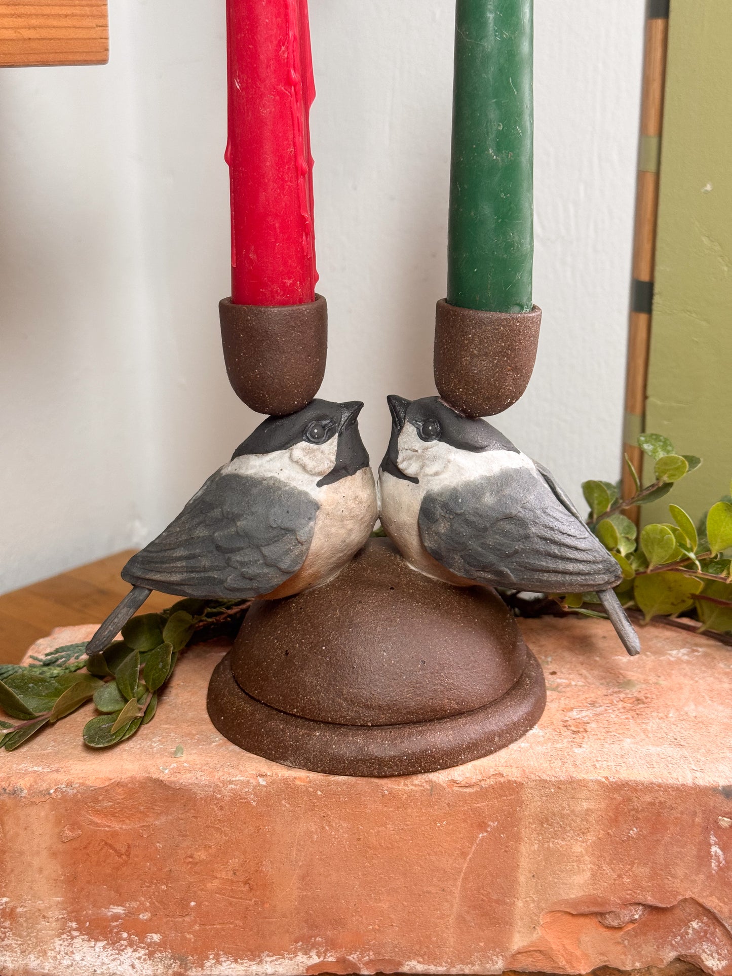 Black-Capped Chickadees Candlestick