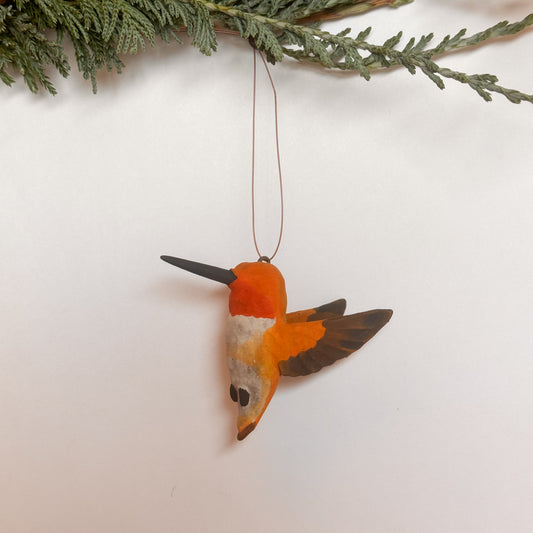 Male Allen's Hummingbird Ornament