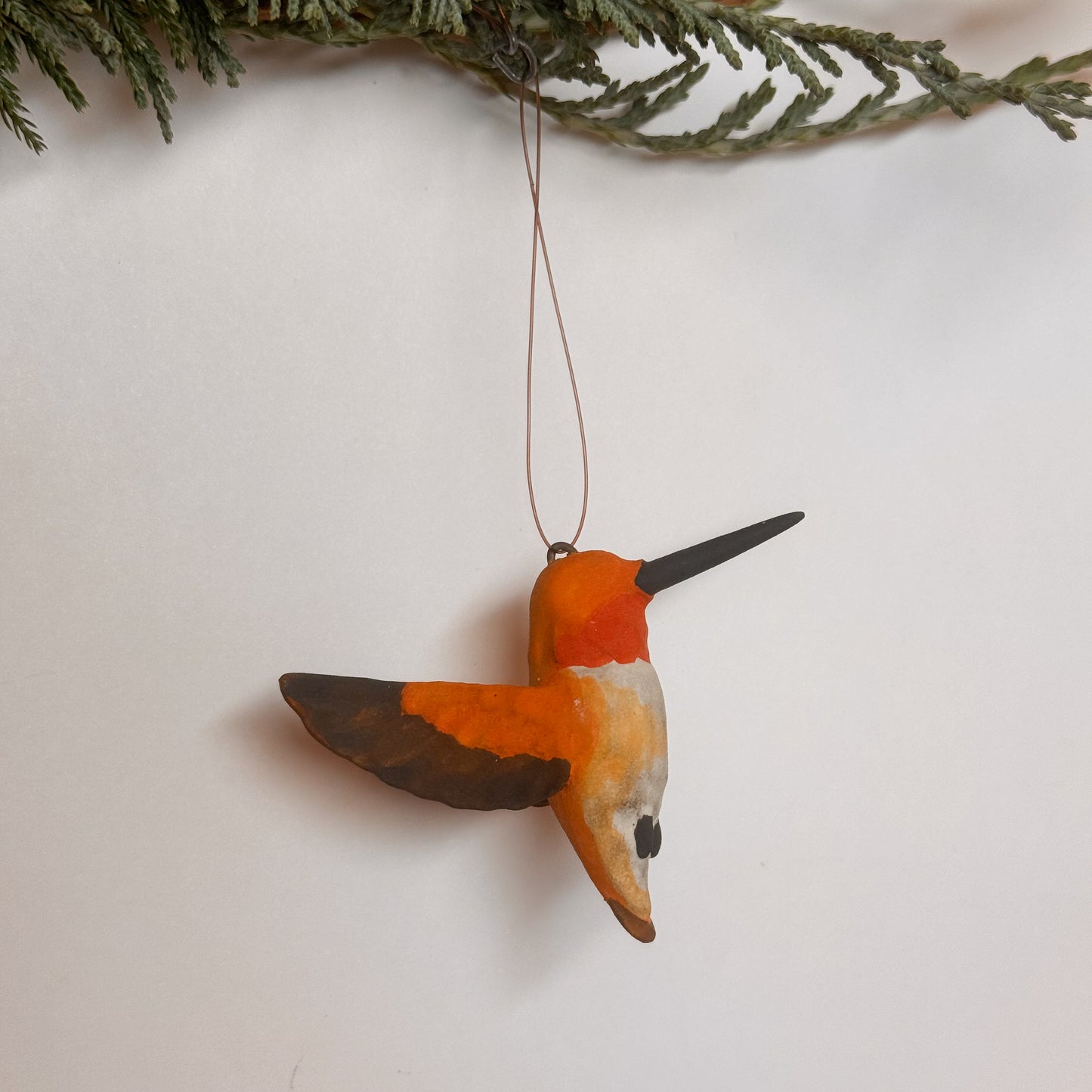 Male Allen's Hummingbird Ornament