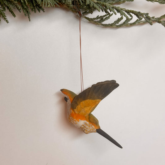 Female Allen's Hummingbird Ornament
