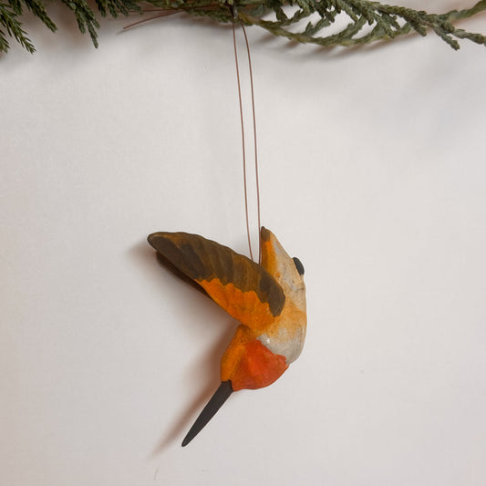 Male Allen's Hummingbird Ornament