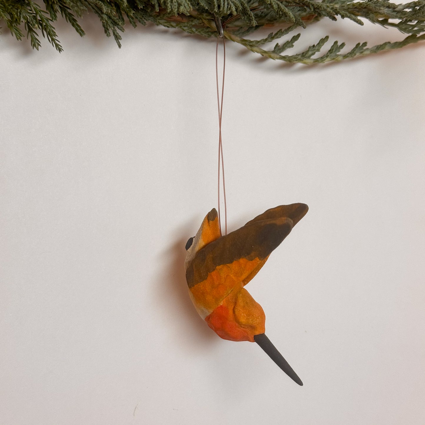 Male Allen's Hummingbird Ornament