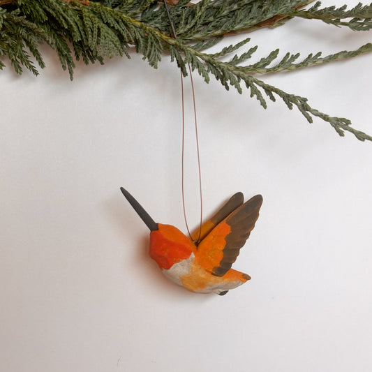 Male Allen's Hummingbird Ornament
