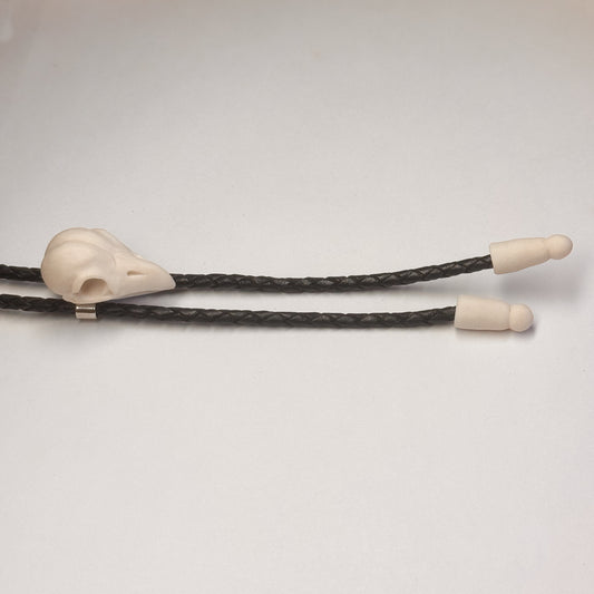 *porcelain*  Sparrow Skull Bolo Tie