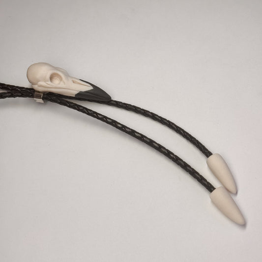 *porcelain*  Northern Flicker Skull Bolo Tie