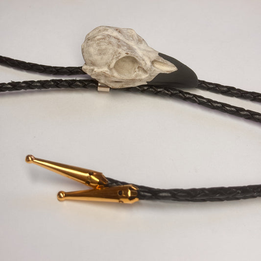 Crow Skull Bolo Tie
